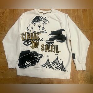 Cirque du Soleil White Graphic Crewneck Sweater